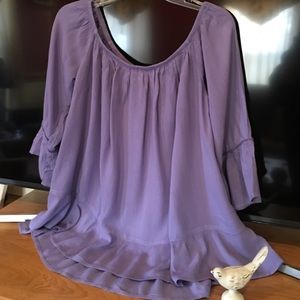 Periwinkle Off/On Shoulder Top